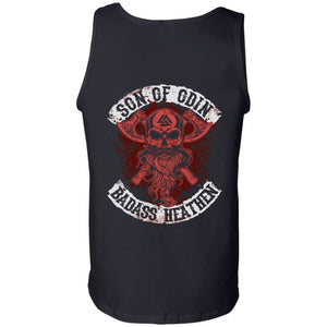 Viking, Norse, Gym t-shirt & apparel, Son of Odin, BackApparel[Heathen By Nature authentic Viking products]Cotton Tank TopBlackS