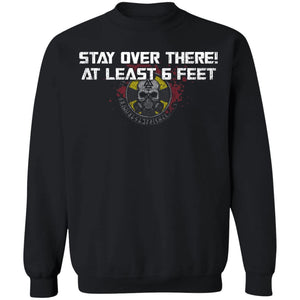 Viking, Norse, Gym t-shirt & apparel, Stay over there, FrontApparel[Heathen By Nature authentic Viking products]Unisex Crewneck Pullover SweatshirtBlackS