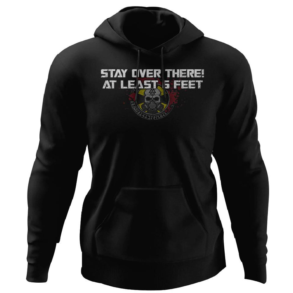 Viking, Norse, Gym t-shirt & apparel, Stay over there, FrontApparel[Heathen By Nature authentic Viking products]Unisex Pullover HoodieBlackS