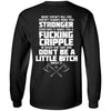 Viking, Norse, Gym t-shirt & apparel, Stronger, BackApparel[Heathen By Nature authentic Viking products]Long-Sleeve Ultra Cotton T-ShirtBlackS