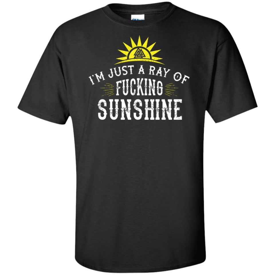 Viking, Norse, Gym t-shirt & apparel, Sunshine, FrontApparel[Heathen By Nature authentic Viking products]Tall Ultra Cotton T-ShirtBlackXLT