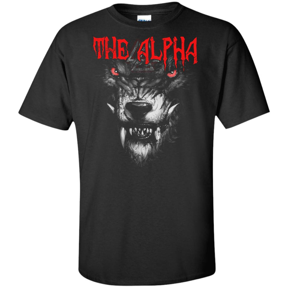 Viking, Norse, Gym t-shirt & apparel, The alpha, frontApparel[Heathen By Nature authentic Viking products]Tall Ultra Cotton T-ShirtBlackXLT