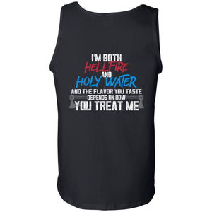 Viking, Norse, Gym t-shirt & apparel, The flavor you taste depends on how you treat me, BackApparel[Heathen By Nature authentic Viking products]Cotton Tank TopBlackS