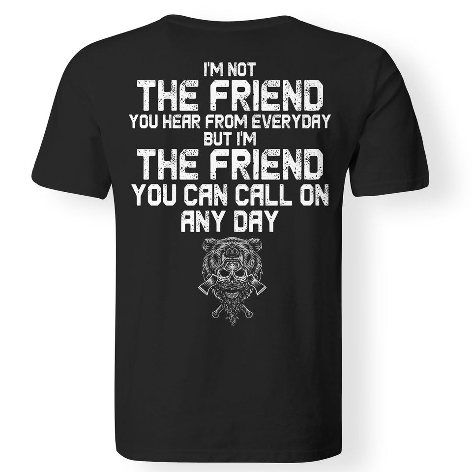 Viking, Norse, Gym t-shirt & apparel, The friend, BackApparel[Heathen By Nature authentic Viking products]Gildan Premium Men T-ShirtBlack5XL