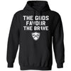 Viking, Norse, Gym t-shirt & apparel, The Gods favour the brave, FrontApparel[Heathen By Nature authentic Viking products]Unisex Pullover HoodieBlackS