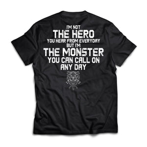 Viking, Norse, Gym t-shirt & apparel, The monster, BackApparel[Heathen By Nature authentic Viking products]Premium Short Sleeve T-ShirtBlackX-Small