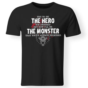 Viking, Norse, Gym t-shirt & apparel, The Monster, FrontApparel[Heathen By Nature authentic Viking products]Gildan Premium Men T-ShirtBlack5XL