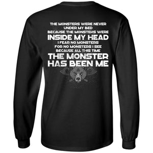 Viking, Norse, Gym t-shirt & apparel, The monster has been me, BackApparel[Heathen By Nature authentic Viking products]Long-Sleeve Ultra Cotton T-ShirtBlackS