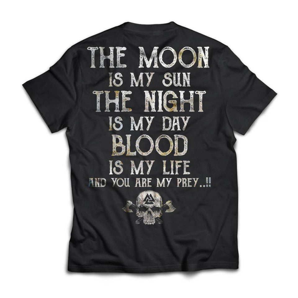 Viking, Norse, Gym t-shirt & apparel, The Moon, BackApparel[Heathen By Nature authentic Viking products]Next Level Premium Short Sleeve T-ShirtBlackX-Small