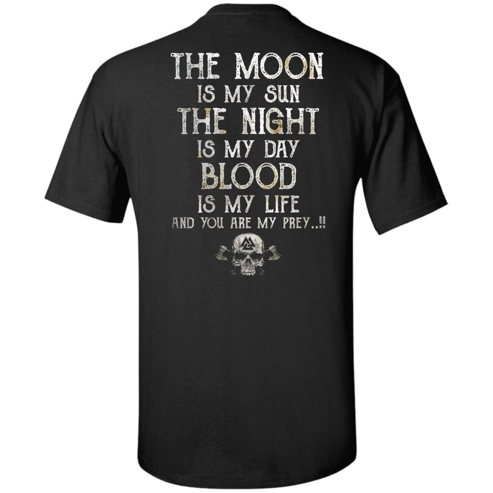 Viking, Norse, Gym t-shirt & apparel, The Moon, BackApparel[Heathen By Nature authentic Viking products]Tall Ultra Cotton T-ShirtBlackXLT