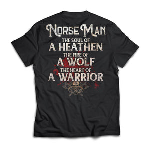 Viking, Norse, Gym t-shirt & apparel, The Norse Man, BackApparel[Heathen By Nature authentic Viking products]Next Level Premium Short Sleeve T-ShirtBlackX-Small