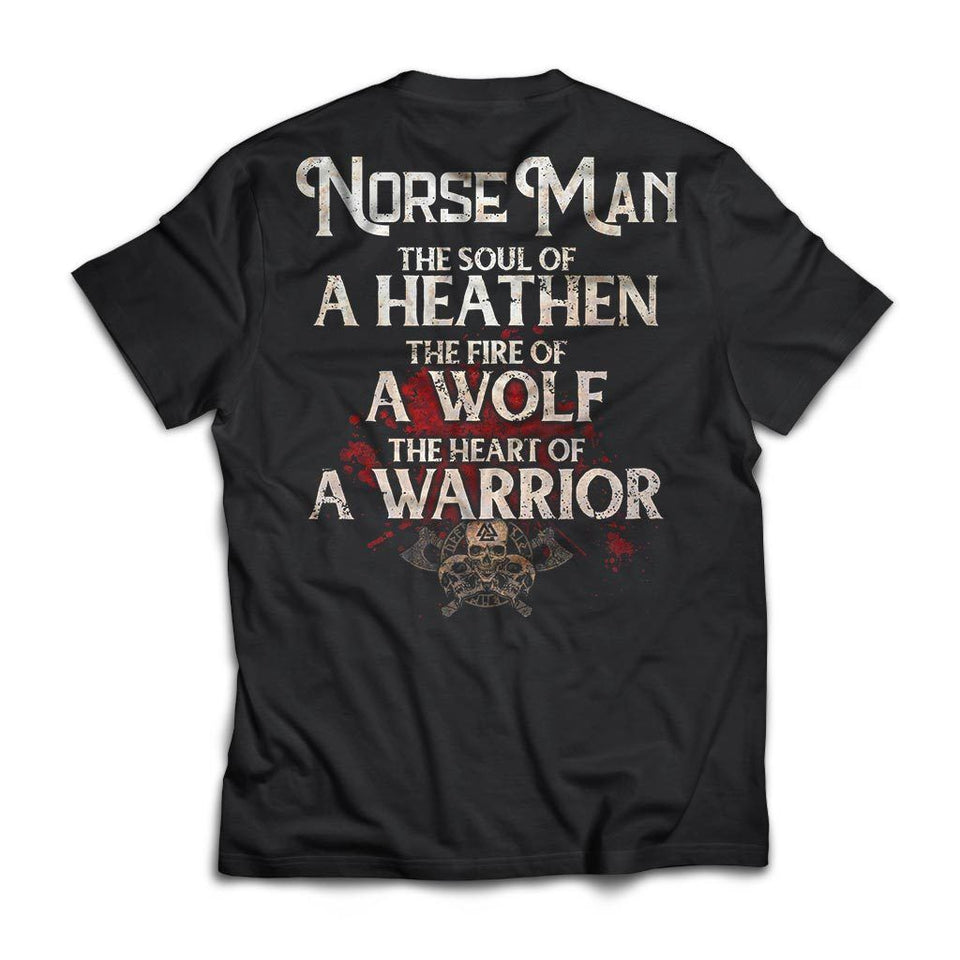 Viking, Norse, Gym t-shirt & apparel, The Norse Man, BackApparel[Heathen By Nature authentic Viking products]Next Level Premium Short Sleeve T-ShirtBlackX-Small