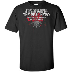 Viking, Norse, Gym t-shirt & apparel, The Real Hero, FrontApparel[Heathen By Nature authentic Viking products]Tall Ultra Cotton T-ShirtBlackXLT