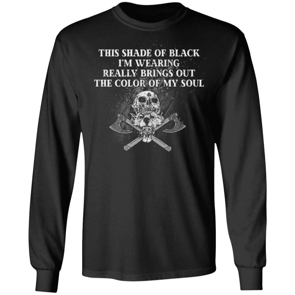 Viking, Norse, Gym t-shirt & apparel, The shade of black, frontApparel[Heathen By Nature authentic Viking products]Long-Sleeve Ultra Cotton T-ShirtBlackS
