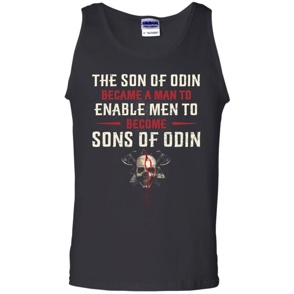 Viking, Norse, Gym t-shirt & apparel, The son of Odin, FrontApparel[Heathen By Nature authentic Viking products]Cotton Tank TopBlackS