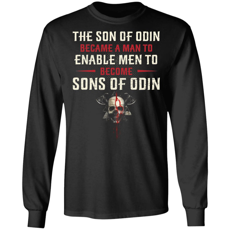 Viking, Norse, Gym t-shirt & apparel, The son of Odin, FrontApparel[Heathen By Nature authentic Viking products]Long-Sleeve Ultra Cotton T-ShirtBlackS