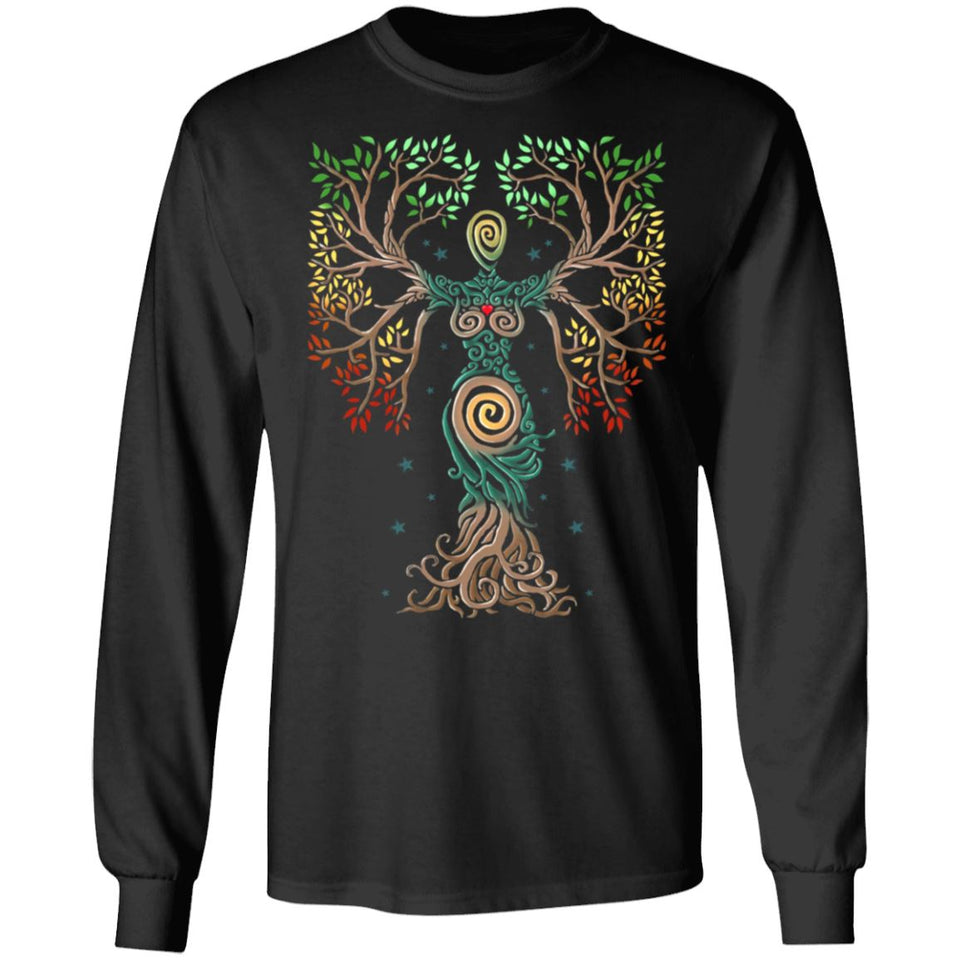Viking, Norse, Gym t-shirt & apparel, The Tree Of Life, FrontApparel[Heathen By Nature authentic Viking products]Long-Sleeve Ultra Cotton T-ShirtBlackS