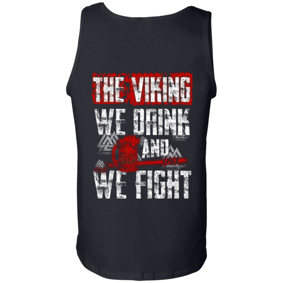 Viking, Norse, Gym t-shirt & apparel, The Viking, BackApparel[Heathen By Nature authentic Viking products]Cotton Tank TopBlackS