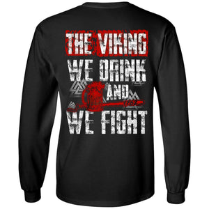 Viking, Norse, Gym t-shirt & apparel, The Viking, BackApparel[Heathen By Nature authentic Viking products]Long-Sleeve Ultra Cotton T-ShirtBlackS