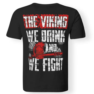 Viking, Norse, Gym t-shirt & apparel, The Viking, BackApparel[Heathen By Nature authentic Viking products]Premium Men T-ShirtBlackS