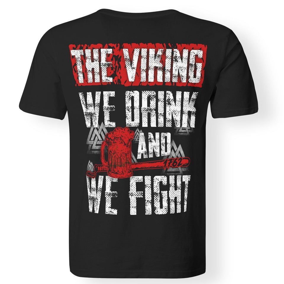 Viking, Norse, Gym t-shirt & apparel, The Viking, BackApparel[Heathen By Nature authentic Viking products]Premium Men T-ShirtBlackS