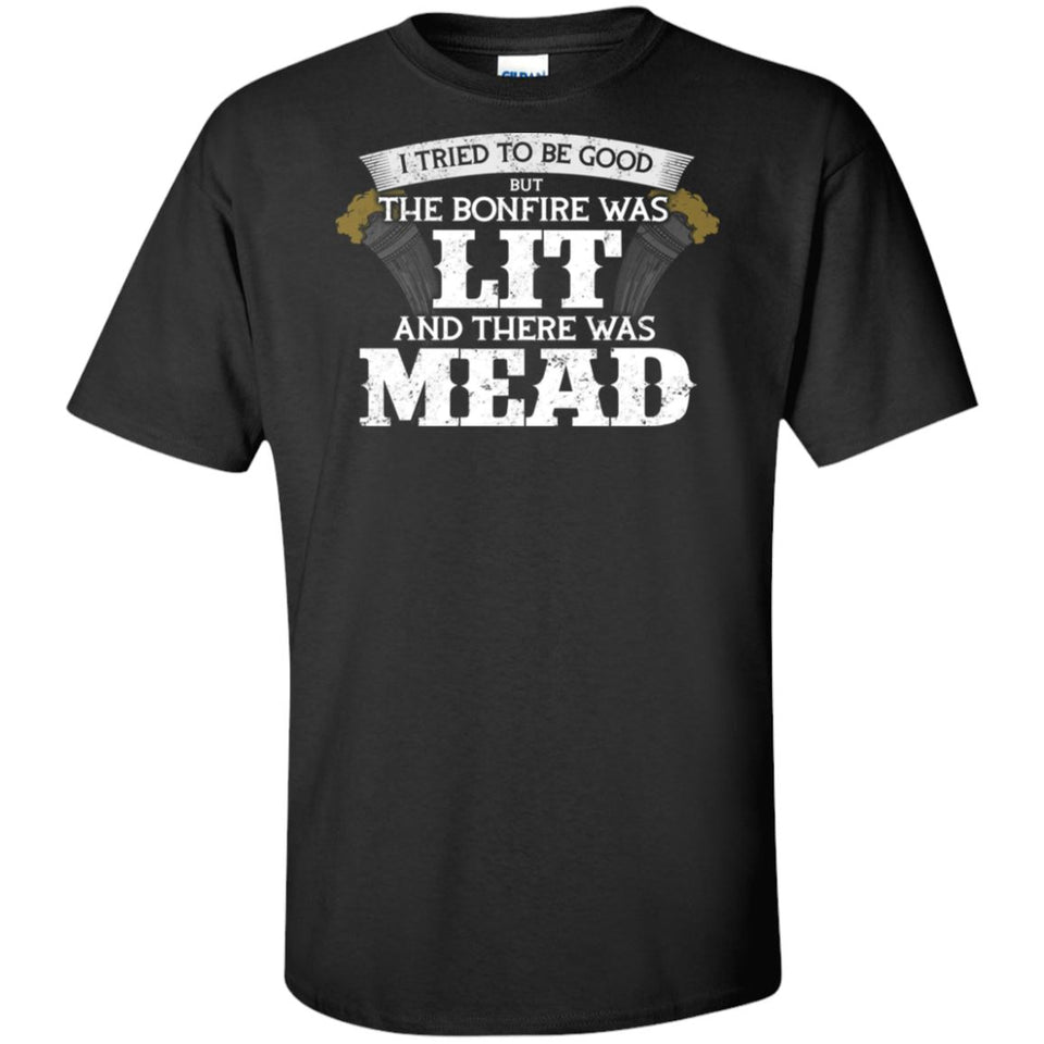 Viking, Norse, Gym t-shirt & apparel, There was mead, FrontApparel[Heathen By Nature authentic Viking products]Tall Ultra Cotton T-ShirtBlackXLT