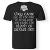 Viking, Norse, Gym t-shirt & apparel, They came out of the mist, BackApparel[Heathen By Nature authentic Viking products]Premium Men T-ShirtBlackS
