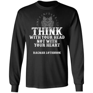 Viking, Norse, Gym t-shirt & apparel, Think, FrontApparel[Heathen By Nature authentic Viking products]Long-Sleeve Ultra Cotton T-ShirtBlackS