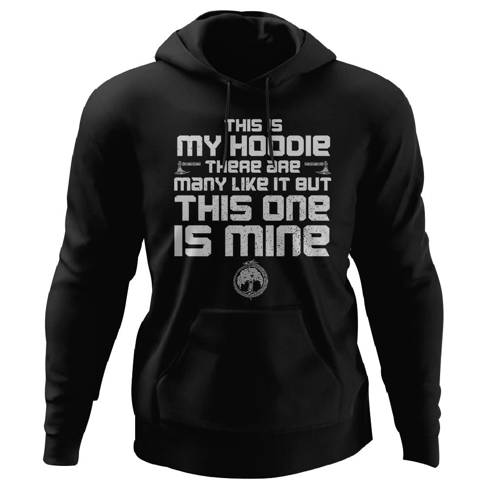 Viking, Norse, Gym t-shirt & apparel, This is my hoodie, FrontApparel[Heathen By Nature authentic Viking products]Unisex Pullover HoodieBlackS