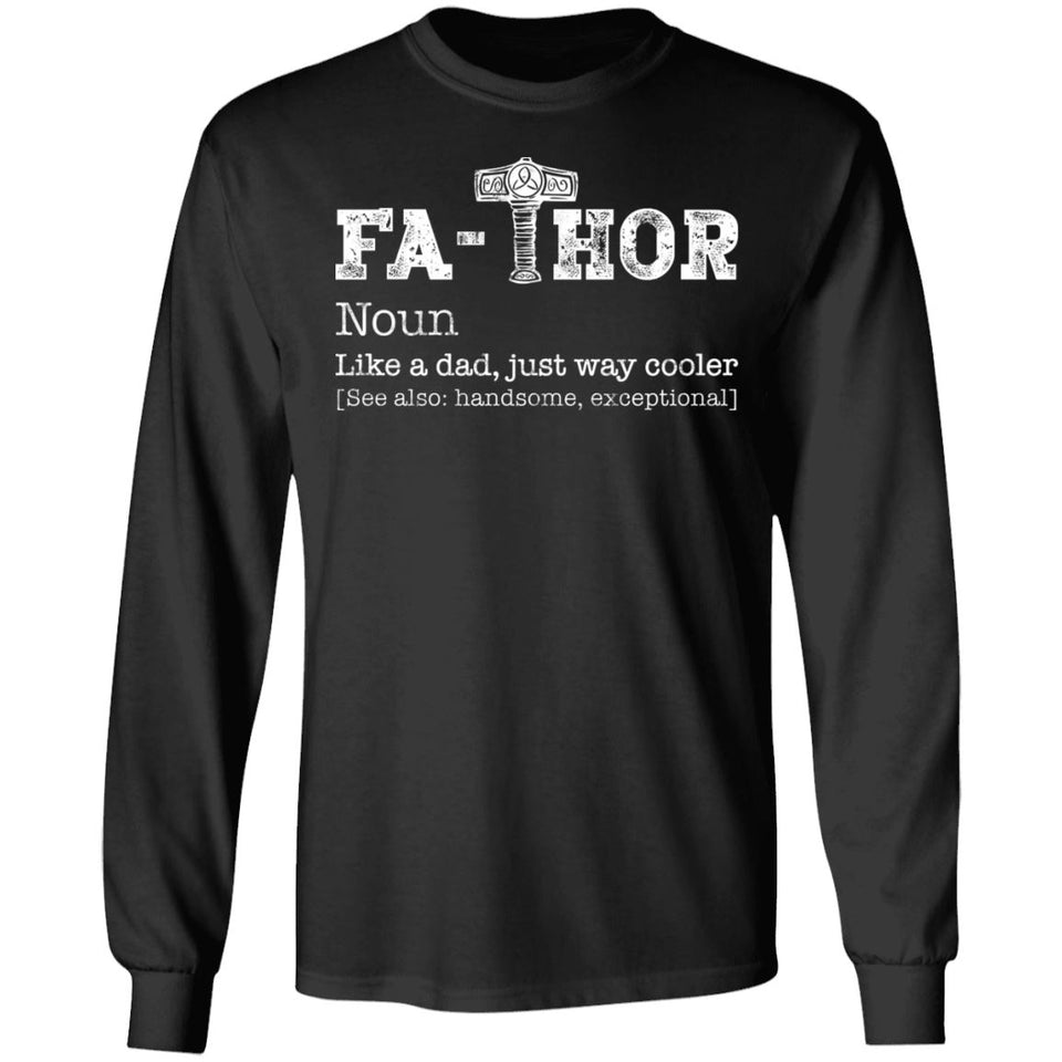 Viking, Norse, Gym t-shirt & apparel, Thor, Fathor, FrontApparel[Heathen By Nature authentic Viking products]Long-Sleeve Ultra Cotton T-ShirtBlackS