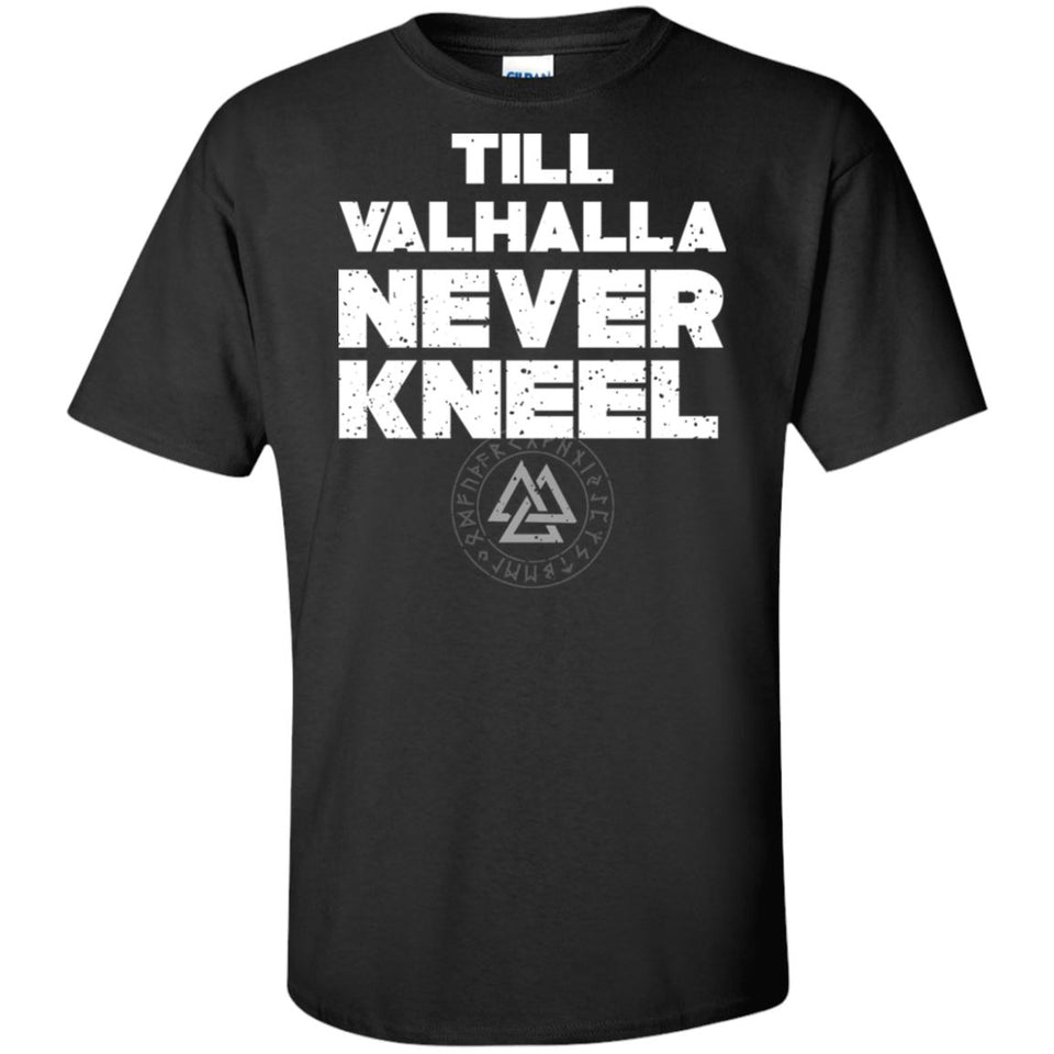 Viking, Norse, Gym t-shirt & apparel, Till Valhalla, FrontApparel[Heathen By Nature authentic Viking products]Tall Ultra Cotton T-ShirtBlackXLT