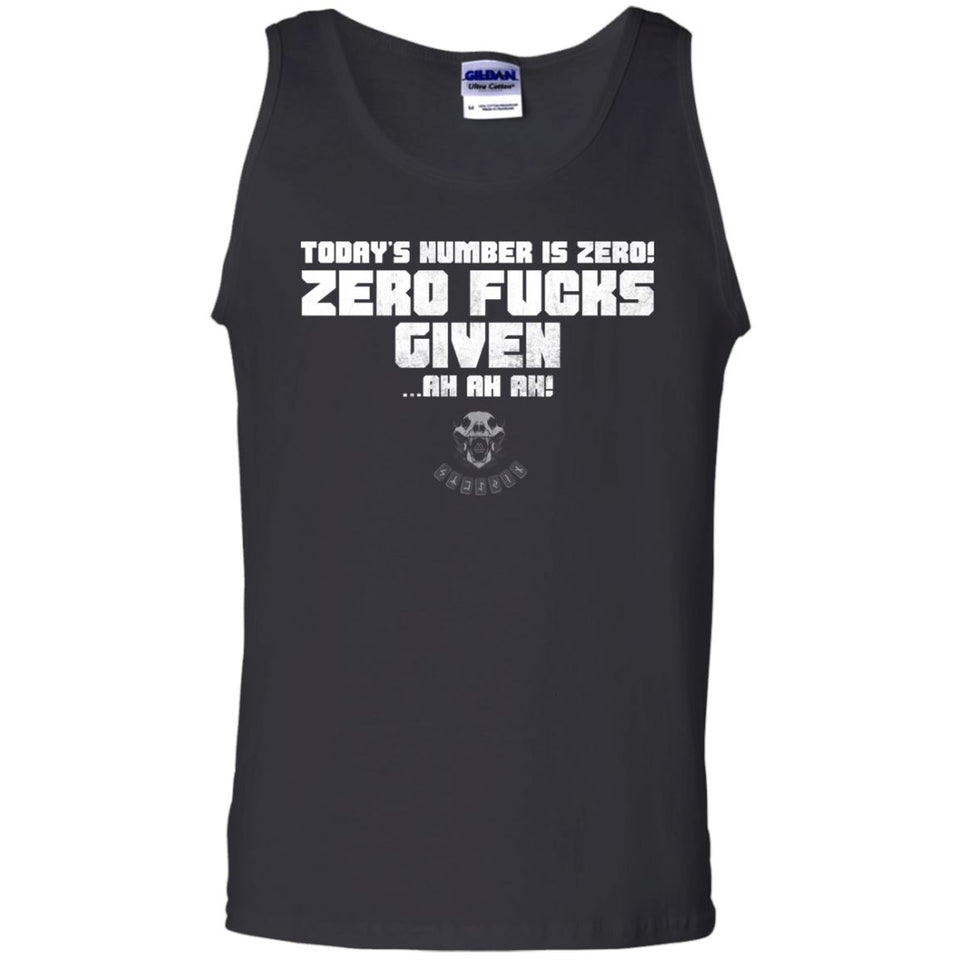 Viking, Norse, Gym t-shirt & apparel, Today's number is zero, FrontApparel[Heathen By Nature authentic Viking products]Cotton Tank TopBlackS