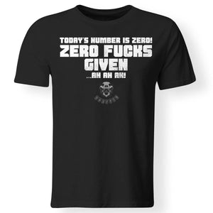 Viking, Norse, Gym t-shirt & apparel, Today's number is zero, FrontApparel[Heathen By Nature authentic Viking products]Gildan Premium Men T-ShirtBlack5XL
