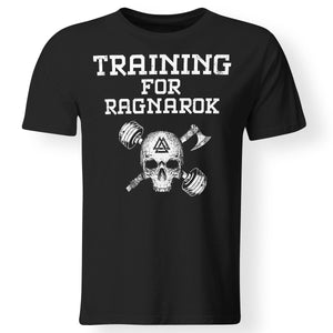 Viking, Norse, Gym t-shirt & apparel, Training for Ragnarok, frontApparel[Heathen By Nature authentic Viking products]Premium Men T-ShirtBlackS