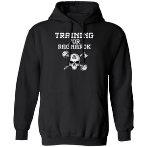 Viking, Norse, Gym t-shirt & apparel, Training for Ragnarok, frontApparel[Heathen By Nature authentic Viking products]Unisex Pullover Hoodie 8 oz.BlackS