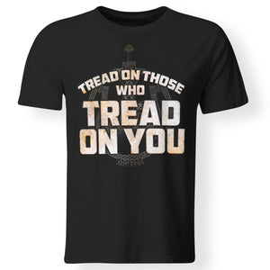 Viking, Norse, Gym t-shirt & apparel, Tread On Those Who Tread On You, FrontApparel[Heathen By Nature authentic Viking products]Premium Men T-ShirtBlackS