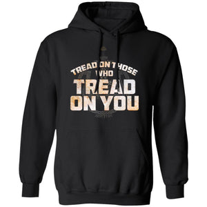 Viking, Norse, Gym t-shirt & apparel, Tread On Those Who Tread On You, FrontApparel[Heathen By Nature authentic Viking products]Unisex Pullover Hoodie 8 oz.BlackS