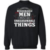 Viking, Norse, Gym t-shirt & apparel, Unreasonable things, FrontApparel[Heathen By Nature authentic Viking products]Unisex Crewneck Pullover SweatshirtBlackS