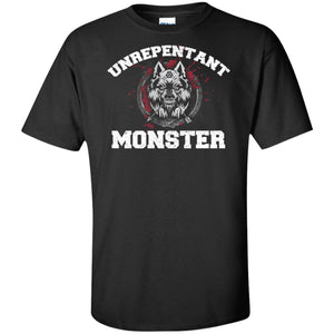 Viking, Norse, Gym t-shirt & apparel, Unrepentant Monster, FrontApparel[Heathen By Nature authentic Viking products]Tall Ultra Cotton T-ShirtBlackXLT
