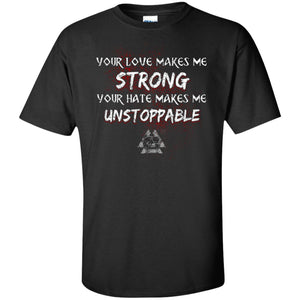 Viking, Norse, Gym t-shirt & apparel, Unstoppable, FrontApparel[Heathen By Nature authentic Viking products]Tall Ultra Cotton T-ShirtBlackXLT