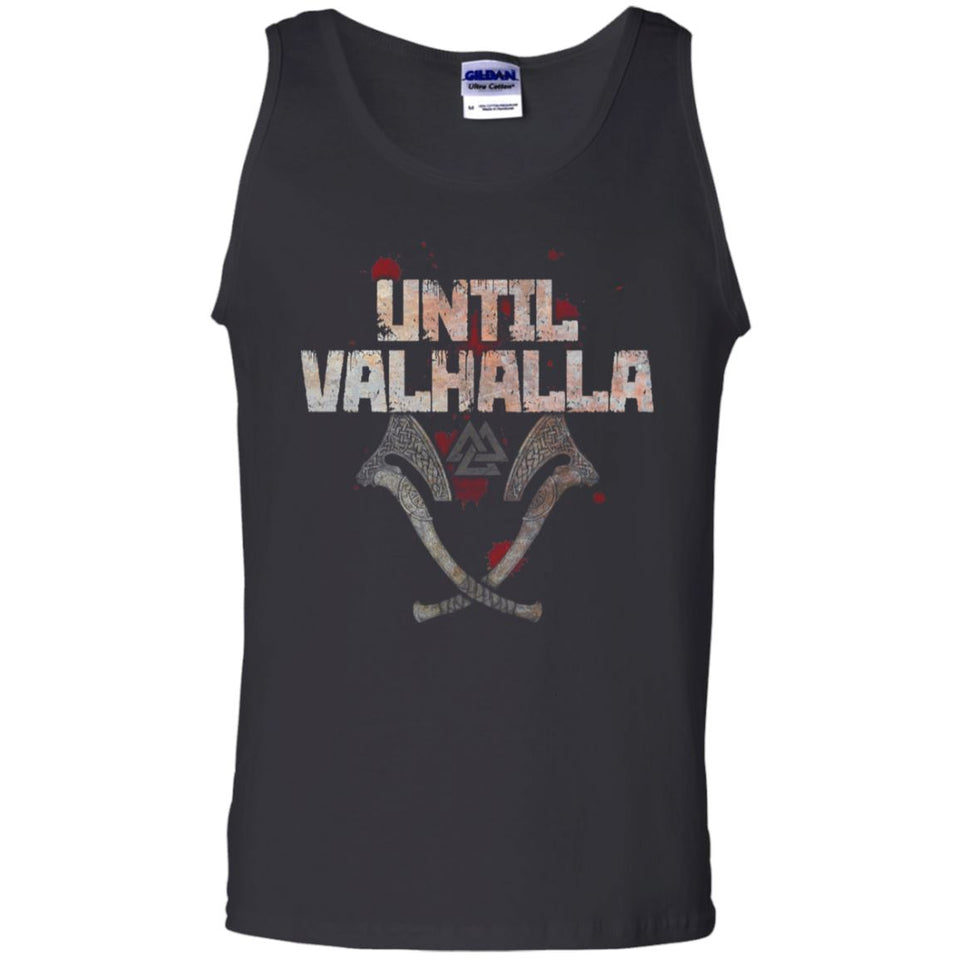 Viking, Norse, Gym t-shirt & apparel, Until Valhalla, FrontApparel[Heathen By Nature authentic Viking products]Cotton Tank TopBlackS