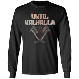 Viking, Norse, Gym t-shirt & apparel, Until Valhalla, FrontApparel[Heathen By Nature authentic Viking products]Long-Sleeve Ultra Cotton T-ShirtBlackS