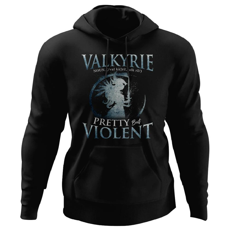 Viking, Norse, Gym t-shirt & apparel, Valkyrie, FrontApparel[Heathen By Nature authentic Viking products]Unisex Pullover HoodieBlackS