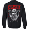 Viking, Norse, Gym t-shirt & apparel, Victory or Valhalla, BackApparel[Heathen By Nature authentic Viking products]Unisex Crewneck Pullover SweatshirtBlackS
