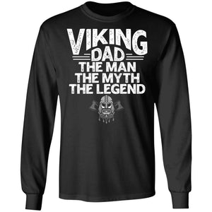 Viking, Norse, Gym t-shirt & apparel, Viking Dad, FrontApparel[Heathen By Nature authentic Viking products]Long-Sleeve Ultra Cotton T-ShirtBlackS