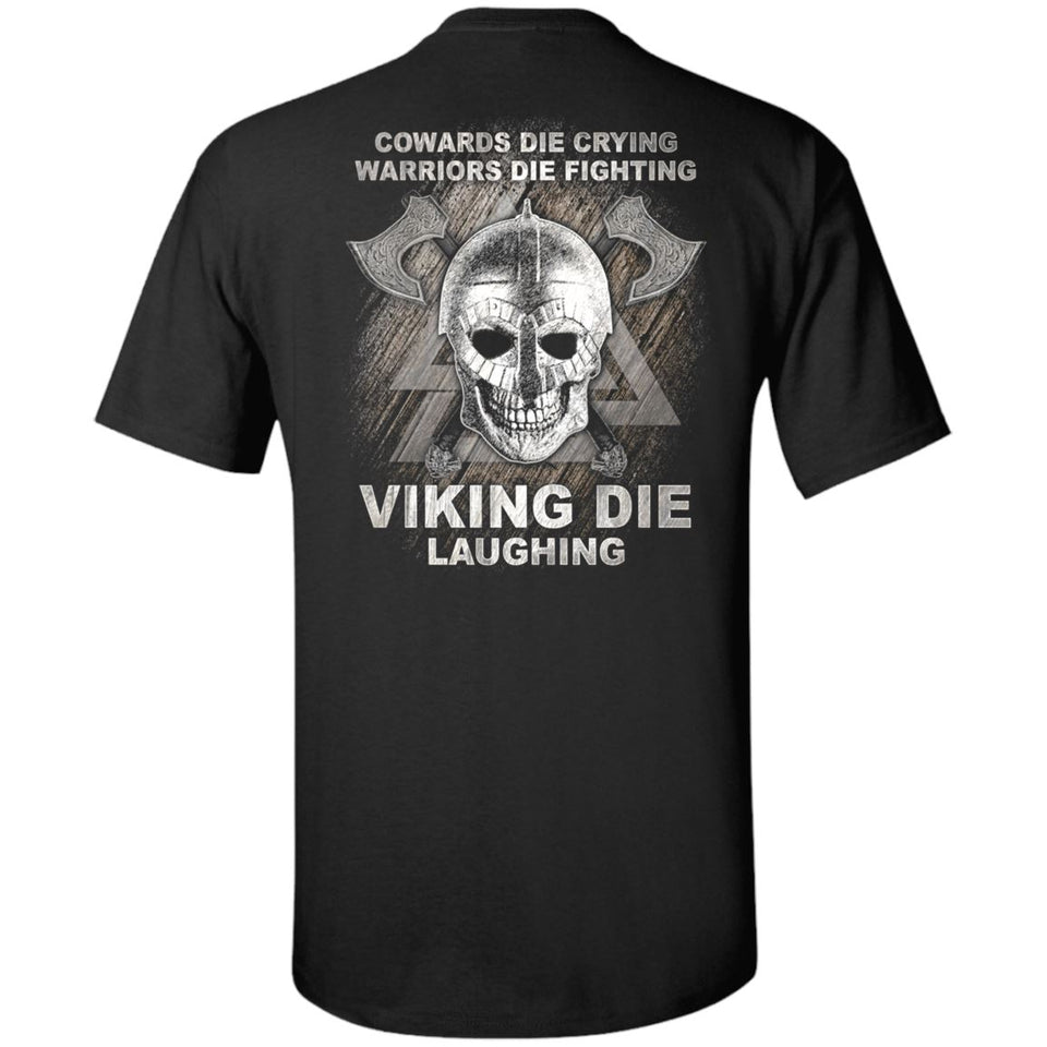Viking, Norse, Gym t-shirt & apparel, Viking Die Laughing, BackApparel[Heathen By Nature authentic Viking products]Tall Ultra Cotton T-ShirtBlackXLT