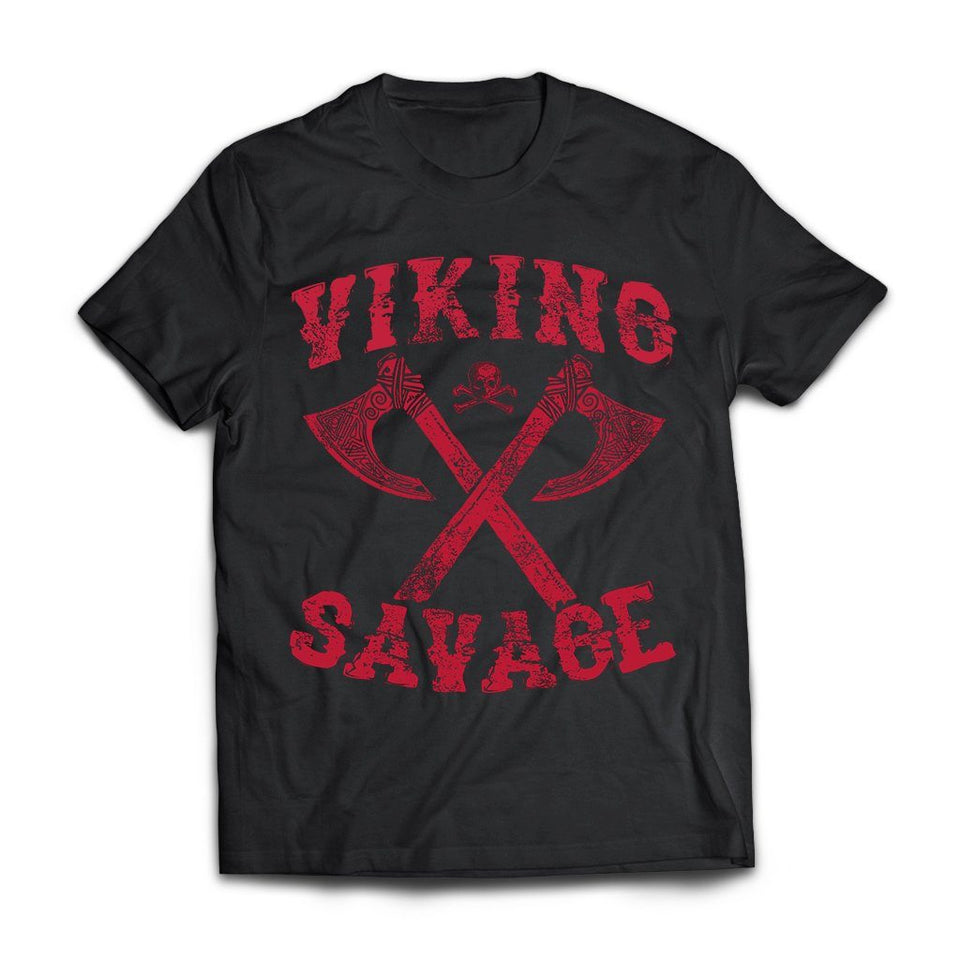 Viking, Norse, Gym t-shirt & apparel, Viking savage, FrontApparel[Heathen By Nature authentic Viking products]Next Level Premium Short Sleeve T-ShirtBlackX-Small