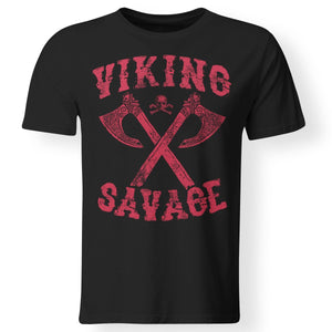 Viking, Norse, Gym t-shirt & apparel, Viking savage, FrontApparel[Heathen By Nature authentic Viking products]Premium Men T-ShirtBlackS