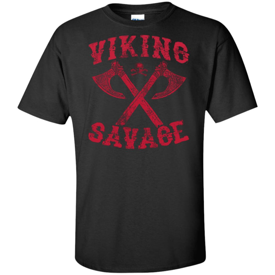 Viking, Norse, Gym t-shirt & apparel, Viking savage, FrontApparel[Heathen By Nature authentic Viking products]Tall Ultra Cotton T-ShirtBlackXLT