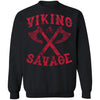 Viking, Norse, Gym t-shirt & apparel, Viking savage, FrontApparel[Heathen By Nature authentic Viking products]Unisex Crewneck Pullover SweatshirtBlackS